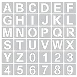 36 Stück wiederverwendbare Buchstabenschablonen Alphanumerische Malschablone Oberbuchstaben...