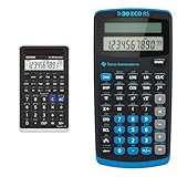 Casio FX-82SOLARII Schulrechner Schwarz Display & Texas Instruments TI-30 ECO RS Schulrechner,...