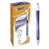 BIC 918505 Kugelschreiber Atlantis Exact, in Blau, Strichstärke 0.35 mm, nachfüllbar, 12er Pack,...