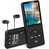 AGPTEK MP3 Player, 16GB verlustfrei MP3 mit 1,8 Zoll Bildschirm, 70 Stunden tragbare Musik Player...