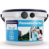 Plid® - Fassadenfarbe Außen Schiefergrau - 2,5l [WETTER & UV-BESTÄNDIG]- Hochwertige Farbe für...
