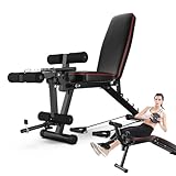 Fitnessbank Hantelbank Klappbar Weight Bench Gewicht Trainingsbank Verstellbar, Flach Bankdrücken...