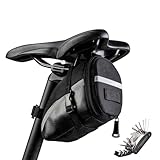 Fyfjur Satteltaschen für Fahrrad, Fahrradtasche Sattel mit Großer Kapazität, Reflektierende...