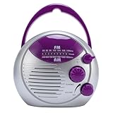 EIMSOAH Wassersicheres Duschfunk, IPX4 Tragbares AM FM Batterie -Stromradio, Hanges Badezimmerradio...