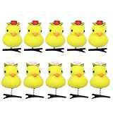 Generic Kleine gelbe Enten-Haarnadeln, 10 Stück, Tierhut, Luxus-Haarnadel-Set mit Strass, weich,...