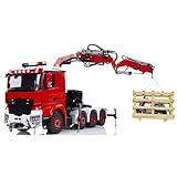 wheelfun LESU 1/14 Maßstab 8x8 RC Hydraulik-Kran-LKW RTR Funkgesteuertes Traktorauto Fliegender...