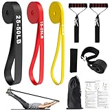 Fitnessbänder, Resistance Bands Set mit 3 Widerstandsstufen, Inklusive Türanker, Griffe,...