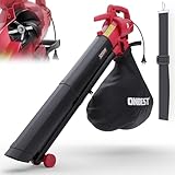 ONBEST 3 in 1 Elektro Laubbläser – Gebläse, Sauger & Häcksler – 3200 Watt Elektro Motor –...