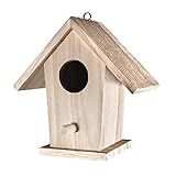 RAYHER HOBBY Mini-Vogelhaus, Holz, FSC Zertifiziert, 12 x 7,5 x 13 cm, zum Dekorieren, mit Öse zum...