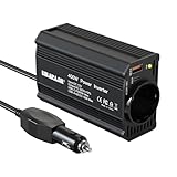 400W Auto Spannungswandler Wechselrichter DC 12V to AC 230V mit 2 Steckdosen und PD65W USB-C,USB...