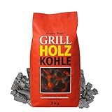 Holzkohle Grillbriketts Feuer&Flamme Premium Qualität | 3kg 10kg Made in Germany für...