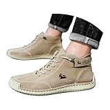 Barfußschuhe Herren wasserdichte Schuhe Damen Leder Outdoor Wasserdicht Barfuß-Schuhe Mokassins...