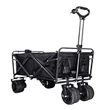 Tragbarer elektrischer Campingwagen, faltbarer Handwagen für Outdoor-Aktivitäten, Strand, Stall...