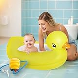 Shyllin Aufblasbare Baby-Badewanne im Ente,Kostenlose Luftpumpe,Tragbare Reise Baby Säugling...