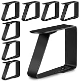 Aongray Tischdeckenklammern Edelstahl 8 Stück 5x4cm Schwarz Tischklammern Stabile Tischdecken...