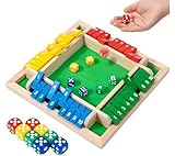 Generisch Shut The Box Würfelspiel aus Holz, 22 x 22 x 4 cm, für 4 Spieler, Mehrfarbig mit...
