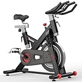 PASYOU S50 Heimtrainer Fahrrad mit Magnetischem Widerstand, Riemenantrieb Fitnessbikes mit 15KG...