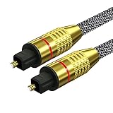 optical audio cable toslink kabel optisches audiokabel 2m Dolby AC3- und DTS-Surround-Technologie...