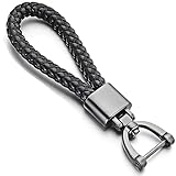 Redreo Schlüsselanhänger für Auto Motorrad, Schlüsselanhänger Leder Geflochtenes Schlüsselband...