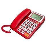 Heoscus Schnurgebundenes Telefon Desktop Haustelefon Senioren Anrufer Große Taste Integriert Für...
