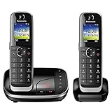 Panasonic KX-TGJ322GB Familien-Telefon mit Anrufbeantworter (schnurloses Telefon DUO, Mobilteil,...