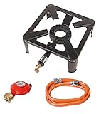 ROTHENBERGER Industrial Hockerkocher inkl. 1,5 m Propan-Gas-Schlauch & Propan-Konstantregler für...