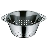 WMF Gourmet Sieb Edelstahl 24 cm, Seiher mit großen Löchern, Nudelsieb, Küchensieb, Cromargan...