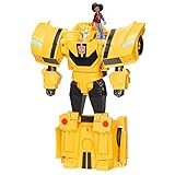 Transformers Spielzeug EarthSpark Spin Changer Bumblebee Action-Figur (20 cm) mit Mo Malto Figur (5...