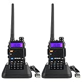 Retevis RT5R Walkie Talkie Dual Band, Ham Amateur Zwei-Wege-Funkgerät mit LED-Anzeige, 128 Kanäle...