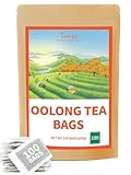 TeeLux Oolong Tee Beutel 100 Stück, Vegan, 100% Reiner Natürlicher Oolong Tee aus China, Weicher...