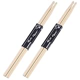 Aopoy 2 Paar Drumsticks 5A, klassische Ahornholz-Trommelstöcke mit Holzspitze, für Erwachsene,...