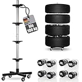 bonsport Felgenbaum für Autoreifen bis 225mm fahrbar - Reifenständer inkl. 8 Reifen Markierer -...
