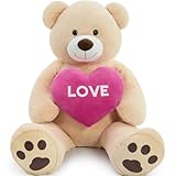 MorisMos 183cm riesen teddys- Love Herz, großer teddybär XXL Kuscheltier, weich Plüschbär...