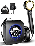 Rsaoty Tragbare Campingdusche, Camping Dusche mit Pumpe, Tragbare Duschen Outdoor, 8000mAh...