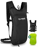 SASMO® Fahrradrucksack klein mit Thermofach & Helmnetz | MTB Rucksack - Ultraleicht 350g / 6L |...