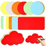 Moderationskarten Set 360 Stück, 6 Farben Karteikarten rund, Wolken und Abgerundetes Rechteck, 3...
