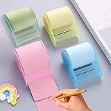 4 pcs Klebezettel mit Spender,Selbstklebende Haftnotizen Rolle,Haftnotizen,Page Marker,Sticky Notes...