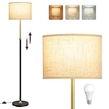 VASAGLE Stehleuchte, Standleuchte, Stehlampe, höhenverstellbare Leselampe, 140-170 cm hoch, modern,...