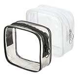 Kleine Kosmetiktasche, 2 Stück Makeup Bag Durchsichtige Reise Kosmetiktasche Kulturbeutel...