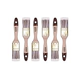 Hardy Working Tools 6 STK. Flachpinsel-Set 35 mm Serie 45, Synthetik Lasurpinsel, Flachpinsel mit...