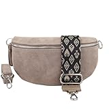 BLADE Bauchtasche Damen, Handgemachte Wildledertasche, Crossbody Bag, Gürteltasche Echtes Leder mit...