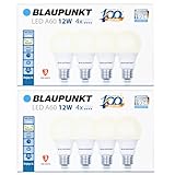 Blaupunkt LED Leuchtmittel Klassisch A60 Lampe, E27 Sockel, 12W Ersatz für 100W, Glühlampen,...
