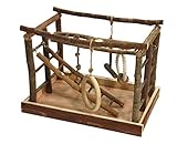Kerbl Pet Vogelspielplatz aus Naturholz und Baumwolle, 35x25x25cm