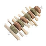 Totority Kauspielzeug für Kleintiere Natürliche Kausticks aus Süßbambus für Kaninchen...