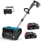 Schneefräse Akku 21V, Bürstenloser 1000W Motor mit 2×2Ah Akkus und Ladegerät, 40 cm Räumbreite,...