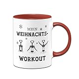 Tassenbrennerei Original - Tasse mit Spruch Mein Weihnachts-Workout - Kaffeetasse, Weihnachtstasse...