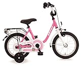 Bibi Kinderfahrrad 14 Zoll mit Rücktrittbremse und Stützrädern Fahrrad für Kinder Junge Mädchen...