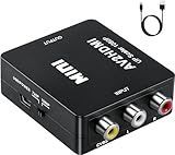 SZJUNXIAO CVBS auf HDMI Adapter AV auf HDMI Video Signal Audio Konverter, 1080P 720 kompatibel mit...