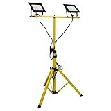 Latrans LED Baustrahler mit Stativ 100W Doppel 2x 50W Strahler 4000K Arbeitsleuchte...