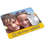druck.de Persönliches Mauspad mit Fotoupload und Text zum selbst gestalten, rutschfeste Unterseite,...